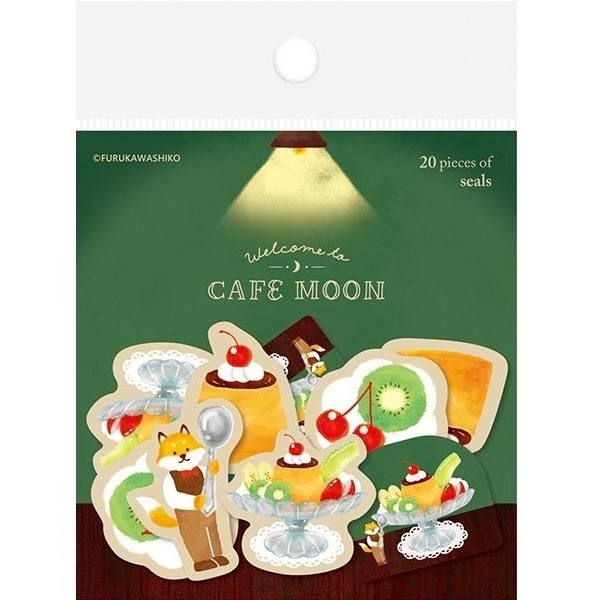 古川紙工 CAFE MOON 深夜咖啡廳 貼紙包-細節圖2