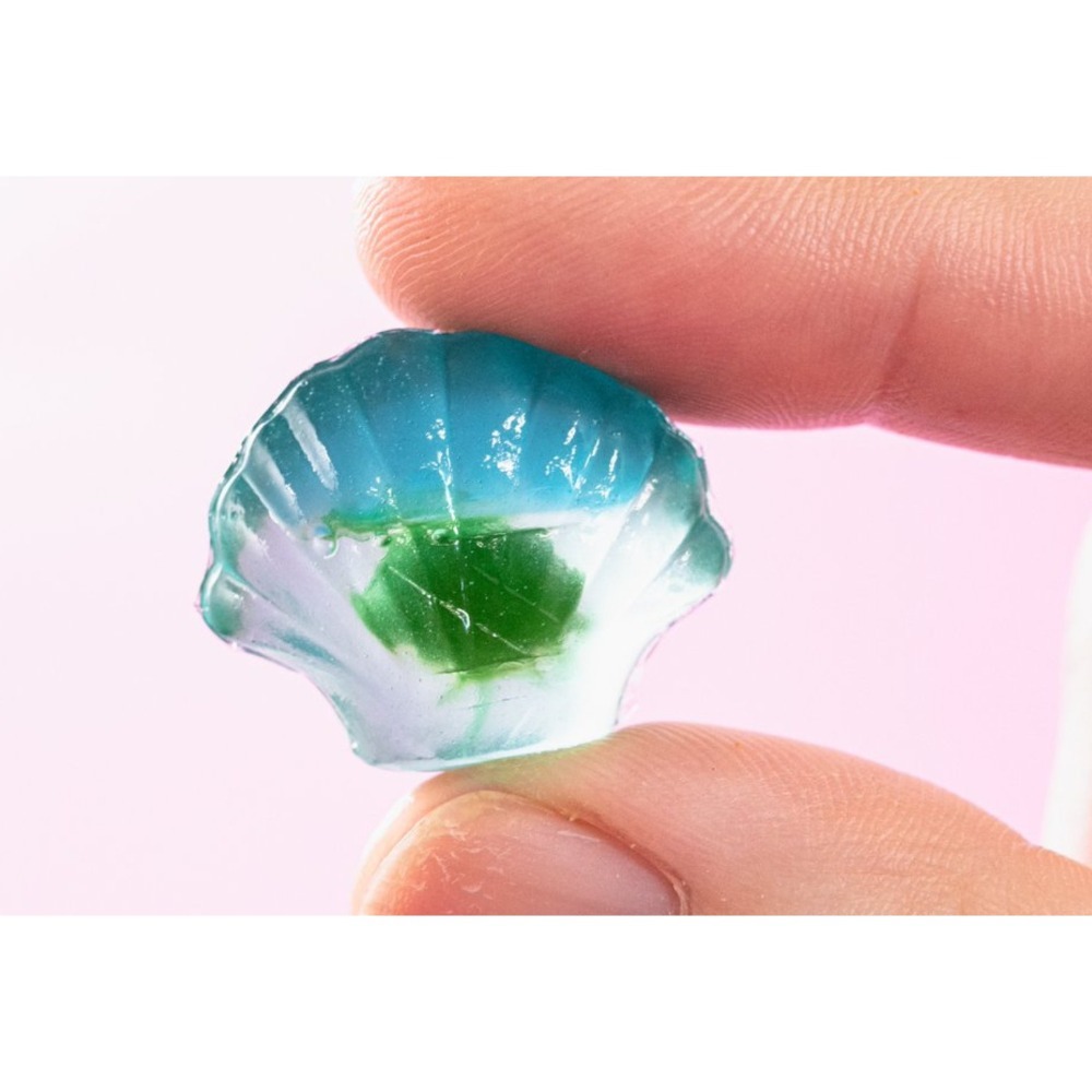 日本 HEART 4D 軟糖 GUMMY 美人魚珍珠貝殼造型 哈密瓜汽水口味-細節圖4
