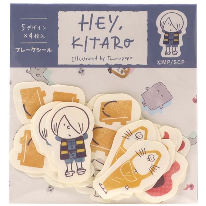 【預購】KITERA 紀寺商事 Hey, KITARO 鬼太郎系列 紙膠帶/便條紙/貼紙包-細節圖6