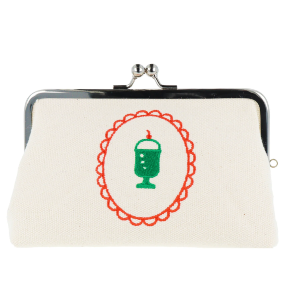 MIZUTAMA x SUNSTAR 刺繡金口筆袋-細節圖2