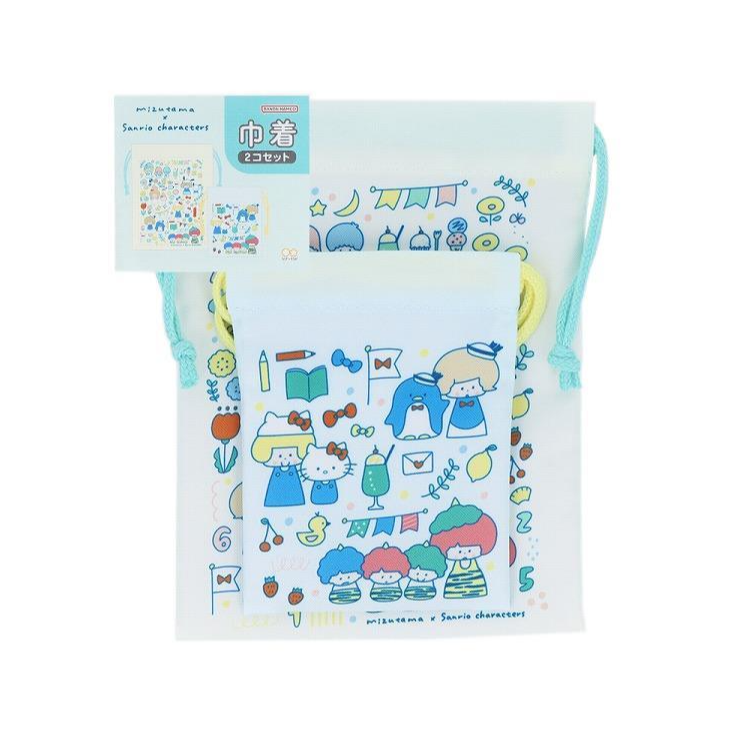 MIZUTAMA x 三麗鷗 束口袋兩件組-細節圖6