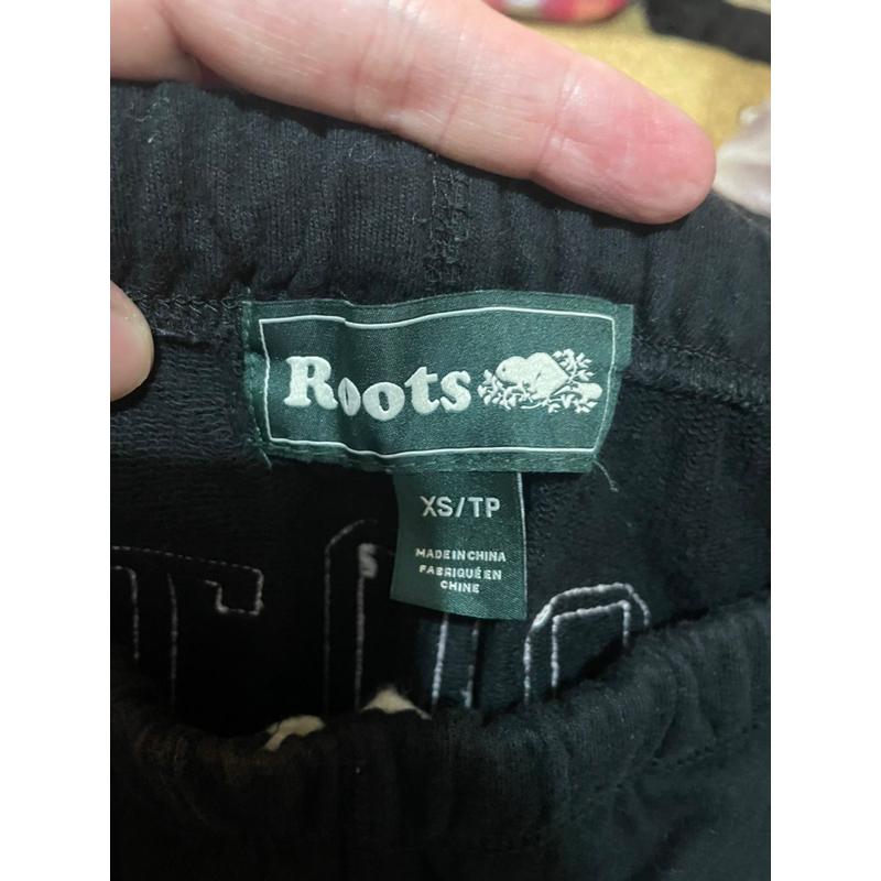 roots 黑色7分褲-細節圖3