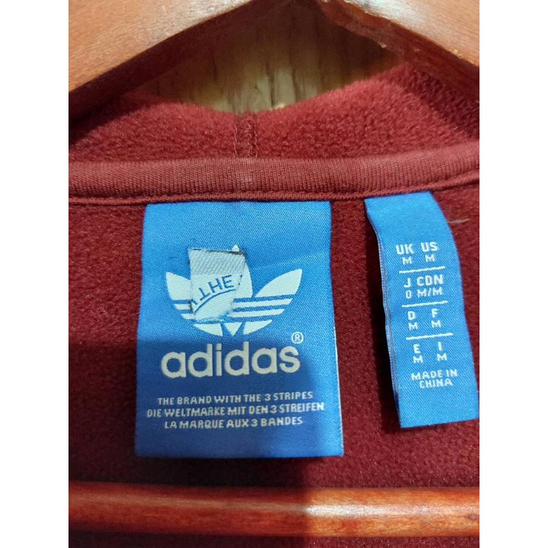 adidas 紅色運動外套 連帽外套-細節圖3