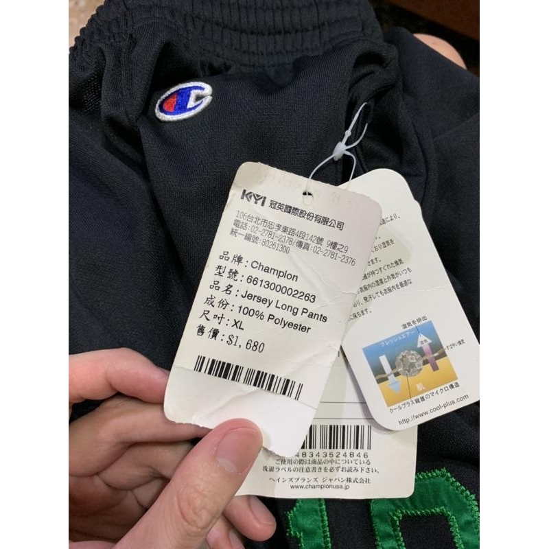 Champion 運動長褲 黑色 男-細節圖6