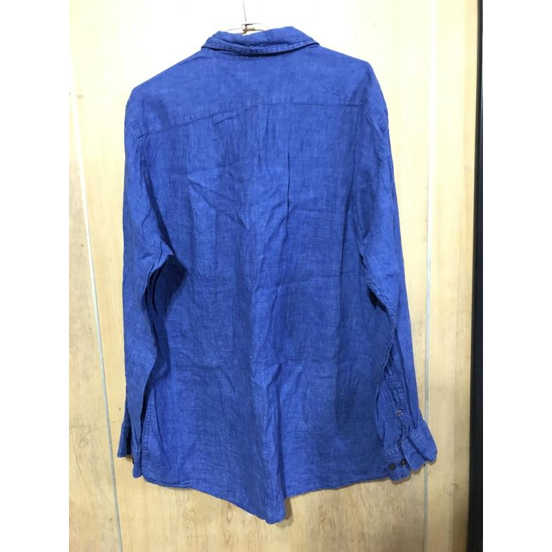 Uniqlo 牛仔襯衫 亞麻-細節圖2