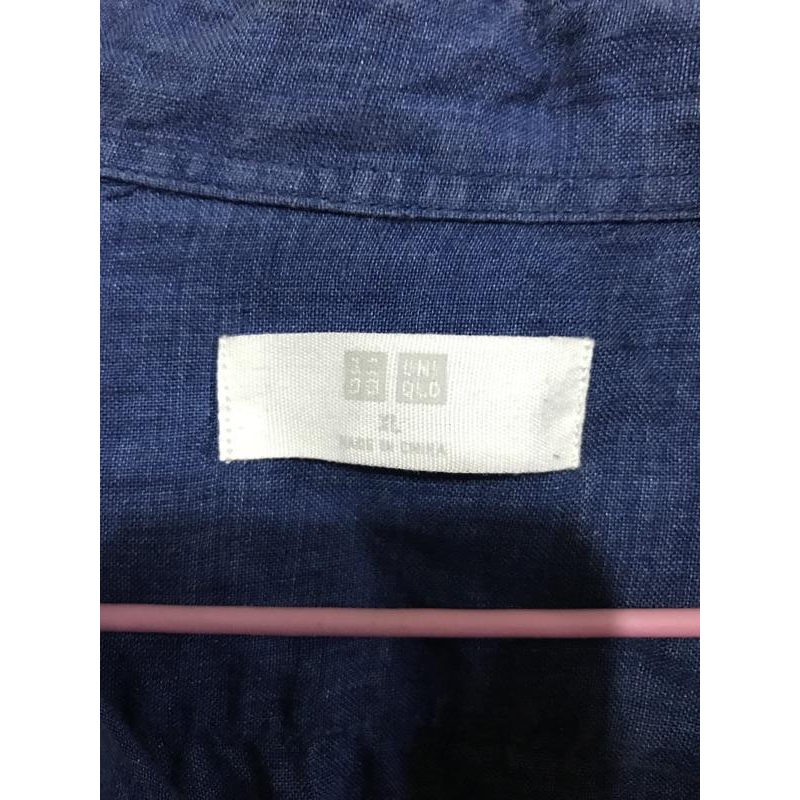Uniqlo 牛仔襯衫 亞麻-細節圖3