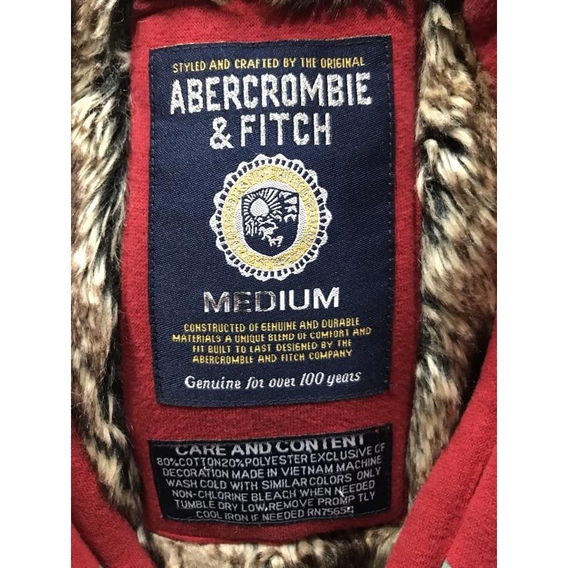 A&F 連帽外套 紅色 女用-細節圖3