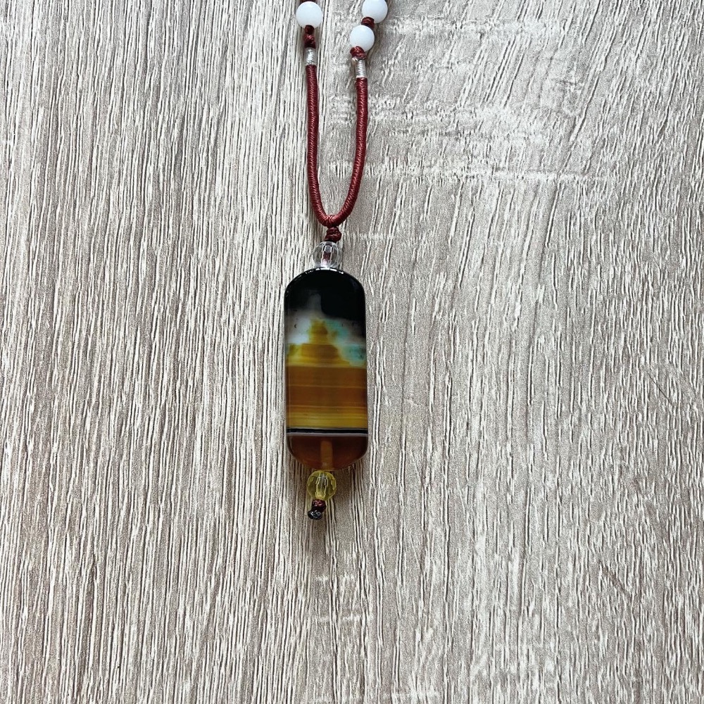 ㄅㄆㄇㄈ水晶寶寶工作室- 黃玉髓 虎眼石 項鍊-細節圖3