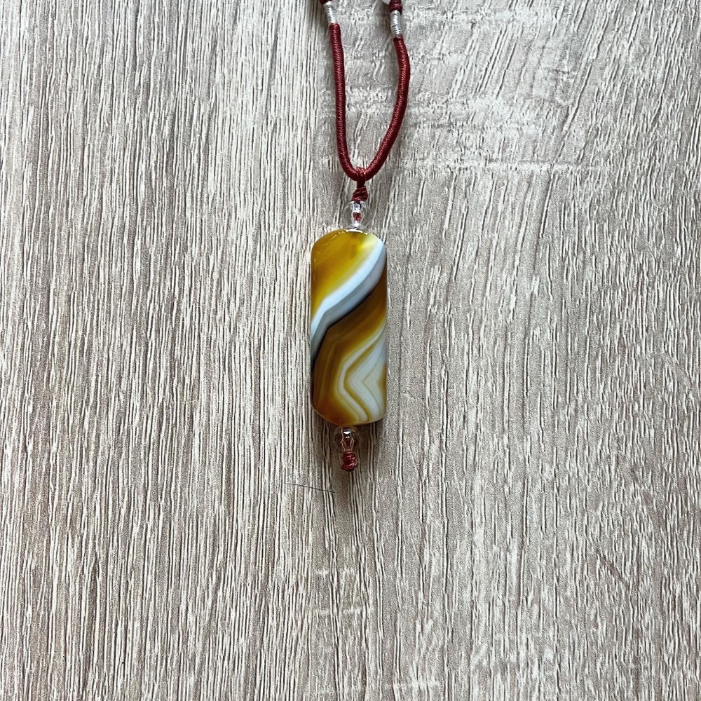 ㄅㄆㄇㄈ水晶寶寶工作室- 黃玉髓 虎眼石 項鍊-細節圖4