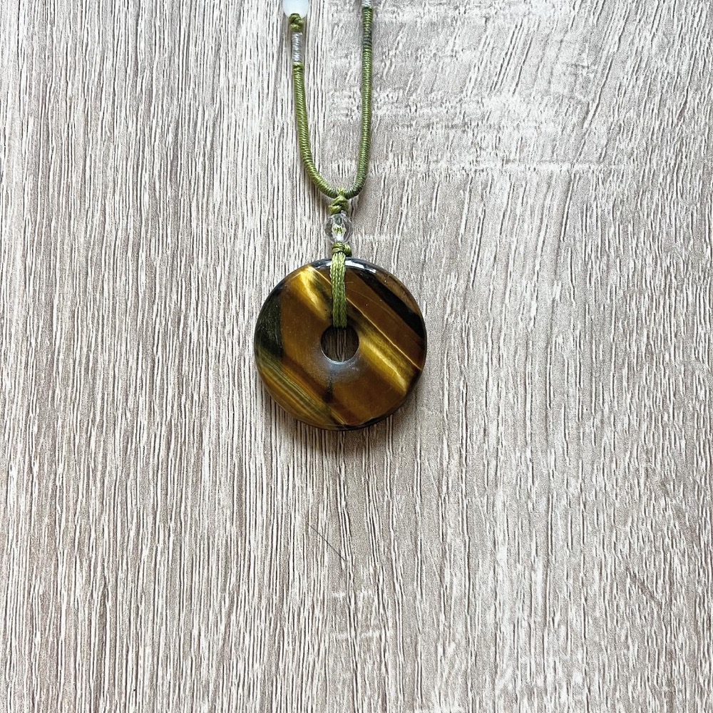 ㄅㄆㄇㄈ水晶寶寶工作室- 黃玉髓 虎眼石 項鍊-細節圖5