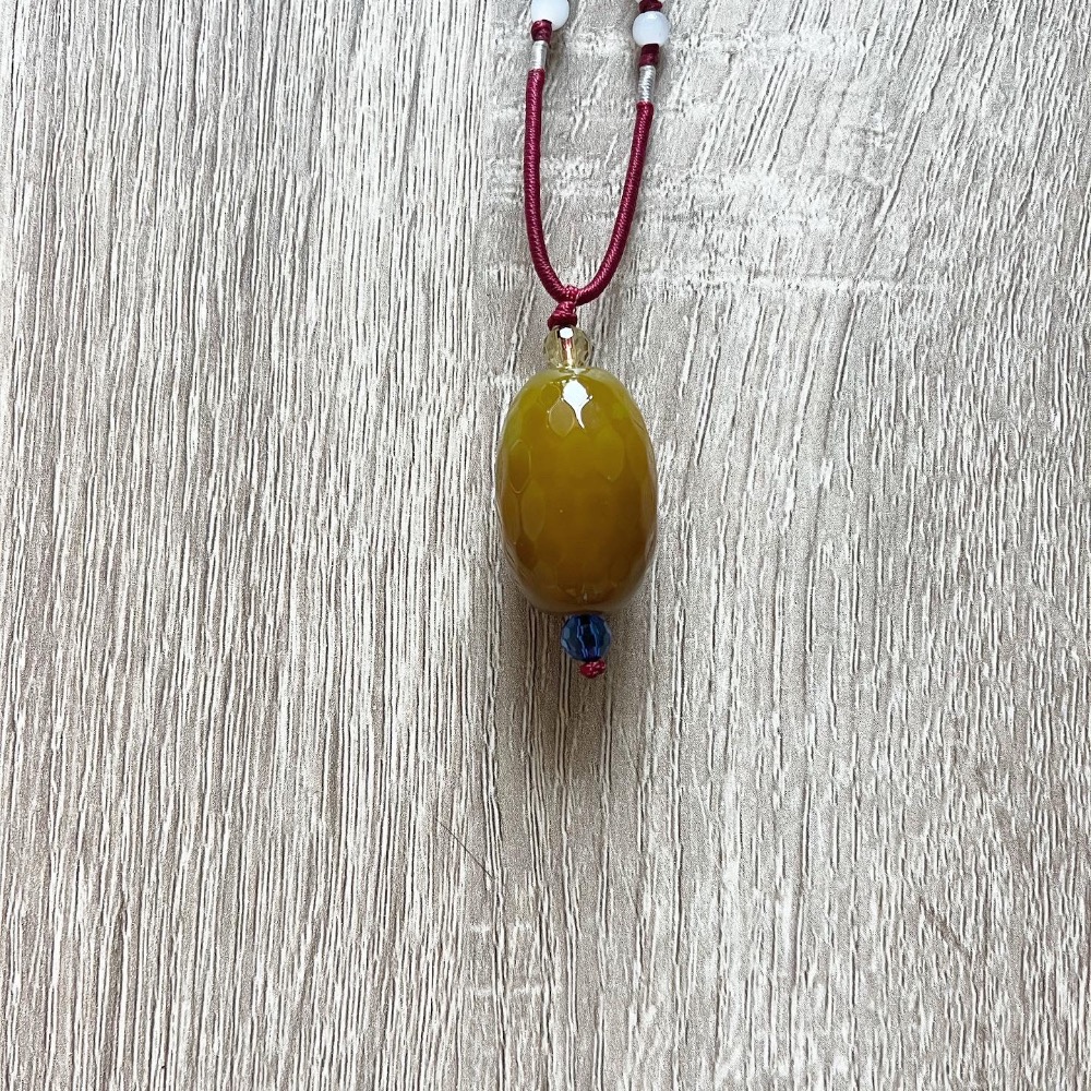 ㄅㄆㄇㄈ水晶寶寶工作室- 黃玉髓 虎眼石 項鍊-細節圖6