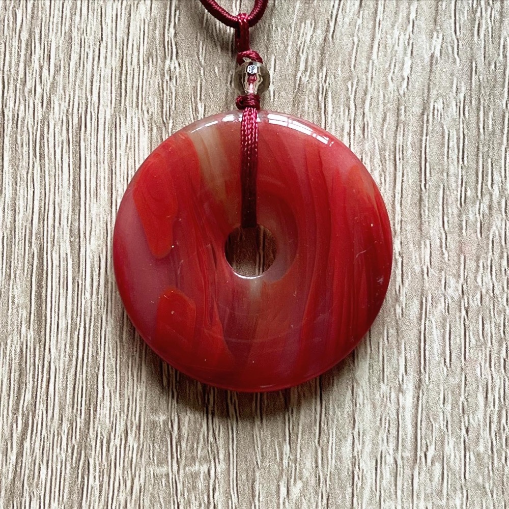 ㄅㄆㄇㄈ水晶寶寶工作室- 西瓜玉/台灣總統石/紅玉髓項鍊-細節圖2