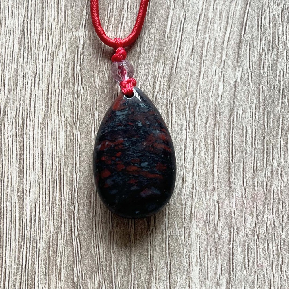 ㄅㄆㄇㄈ水晶寶寶工作室- 西瓜玉/台灣總統石/紅玉髓項鍊-細節圖4