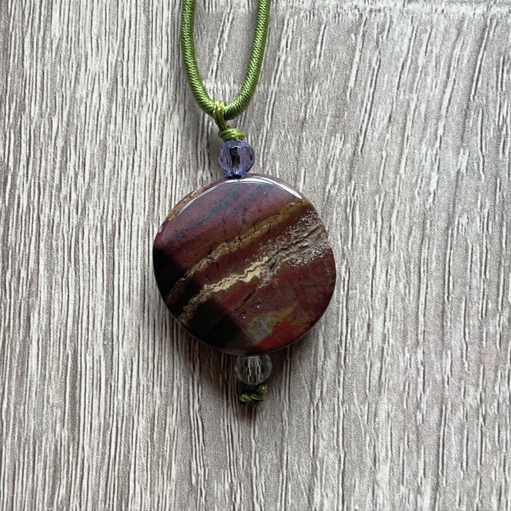 ㄅㄆㄇㄈ水晶寶寶工作室- 西瓜玉/台灣總統石/紅玉髓項鍊-細節圖5