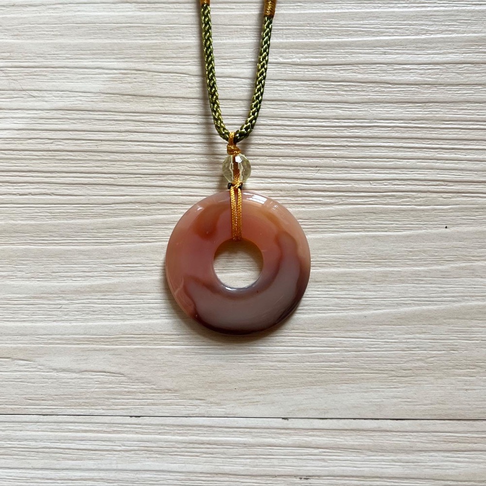 ㄅㄆㄇㄈ水晶寶寶工作室⛰️ 粉紅橘系列玉石項鍊🍊-細節圖2