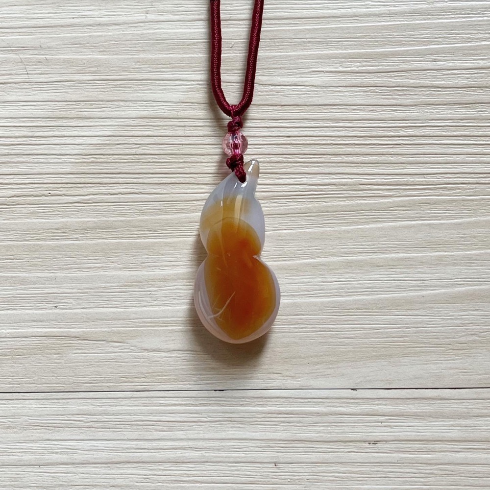 ㄅㄆㄇㄈ水晶寶寶工作室⛰️ 粉紅橘系列玉石項鍊🍊-細節圖5