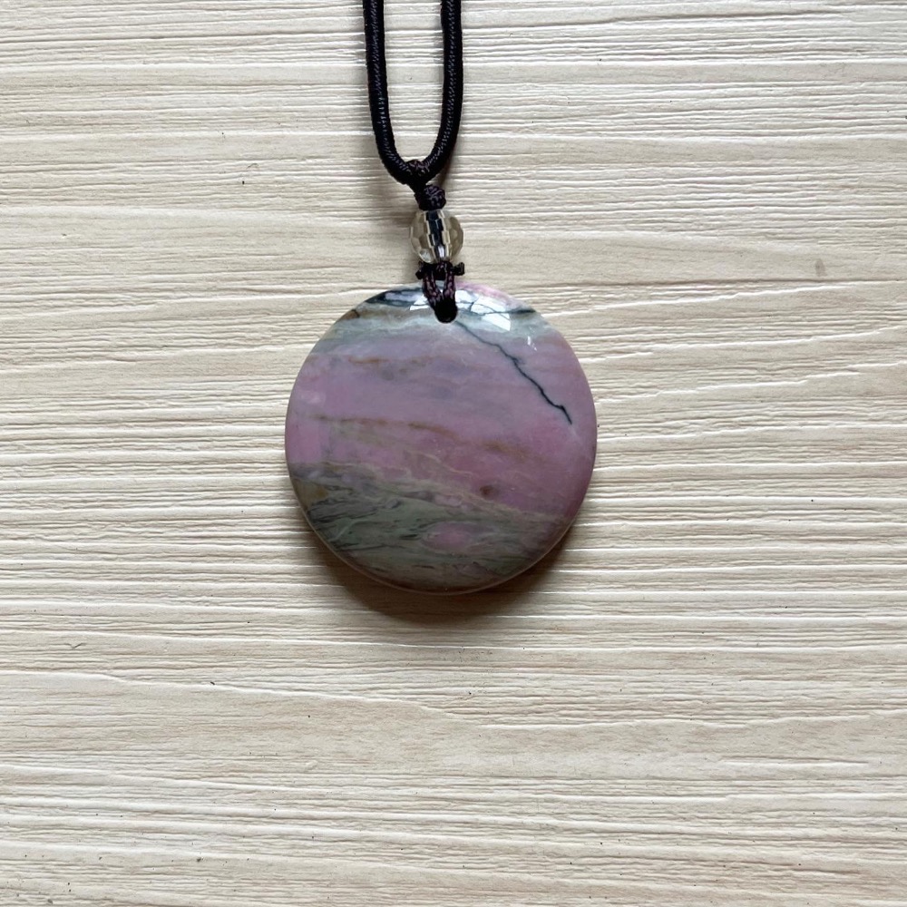 ㄅㄆㄇㄈ水晶寶寶工作室- 台灣玫瑰岩項鍊-極品粉系列-細節圖3