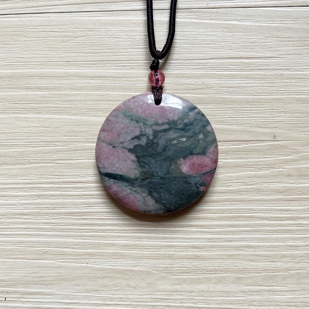 ㄅㄆㄇㄈ水晶寶寶工作室- 台灣玫瑰岩項鍊-極品粉系列-細節圖4