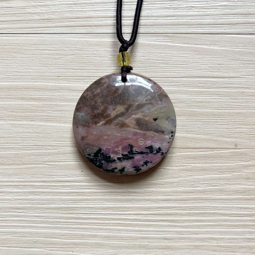 ㄅㄆㄇㄈ水晶寶寶工作室- 台灣玫瑰岩項鍊-極品粉系列-細節圖5