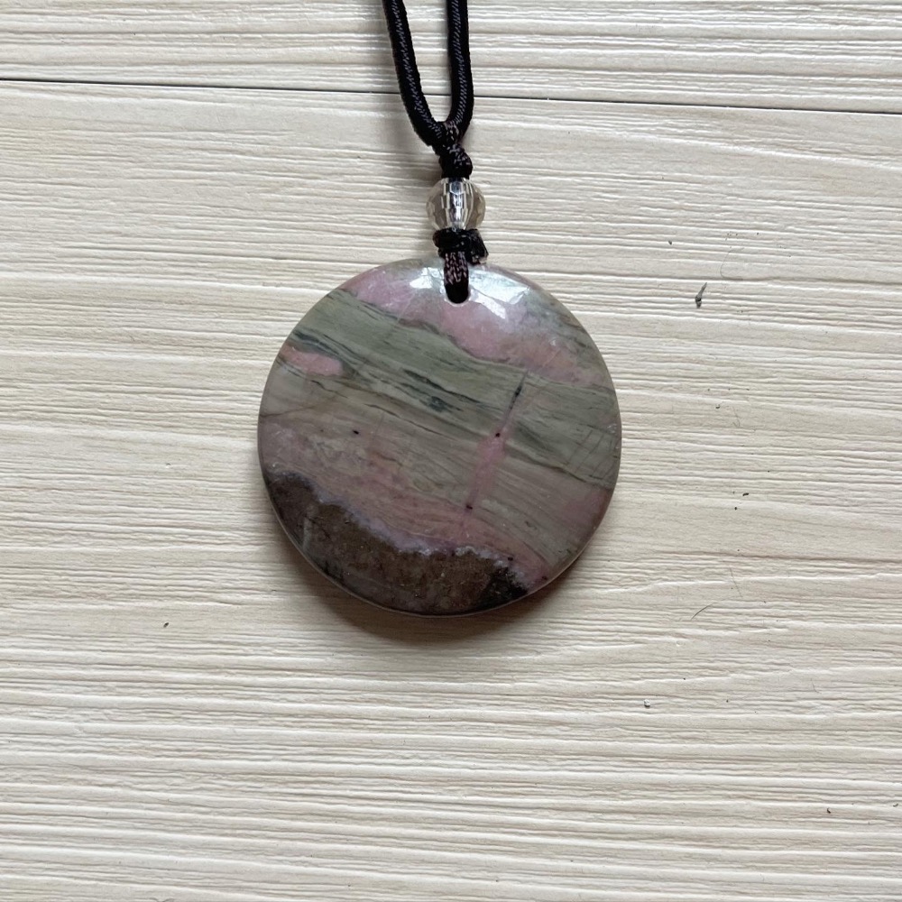 ㄅㄆㄇㄈ水晶寶寶工作室- 台灣玫瑰岩項鍊-極品粉系列-細節圖6