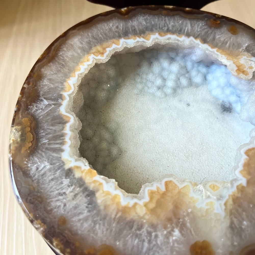 ㄅㄆㄇㄈ水晶寶寶工作室- 雪景瑪瑙粉晶聚寶盆-細節圖5