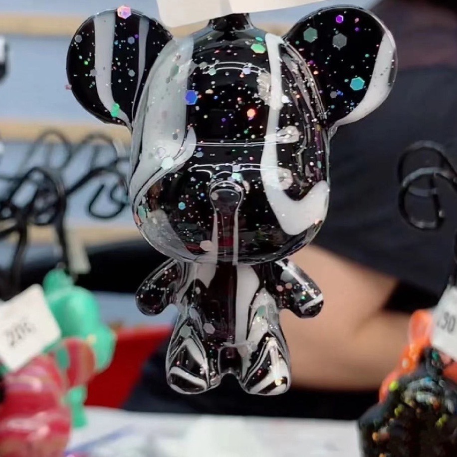 <小確幸的巢穴>流體熊 流體熊鑰匙圈 流體熊材料包 DIY流體熊 潮玩擺件 兒童手工材料包 幼兒園 暴力流體熊-細節圖4