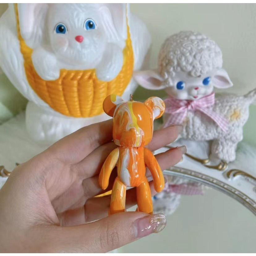 <小確幸的巢穴>流體熊 流體熊鑰匙圈 流體熊材料包 DIY流體熊 潮玩擺件 兒童手工材料包 幼兒園 暴力流體熊-細節圖6