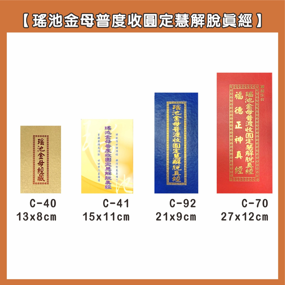 【天橋印經處】C-40瑤池金母經藏（小）/經折本/誦經本-細節圖2