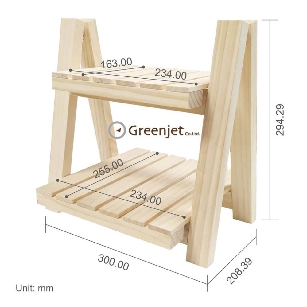 【紐西蘭進口松木 摺疊雙層架】桌上型盆栽架 植栽架 小花架 多肉植物 室內植栽 空氣鳳梨 桌面整理 陳列  MIT台灣製-細節圖2