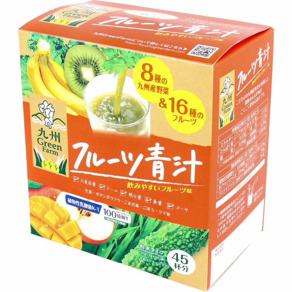 日本 九州 綠色農場水果青汁3g x 45包 日本青汁 4529052003501 日本代購-細節圖2