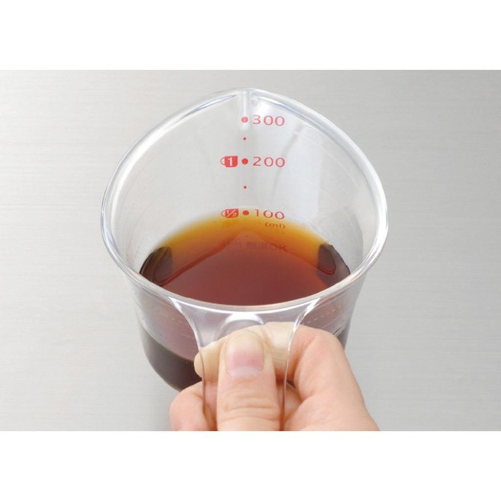 日本 耐熱透明量杯 350ml 帶手把量杯 清晰刻度 可洗碗機清洗-細節圖3