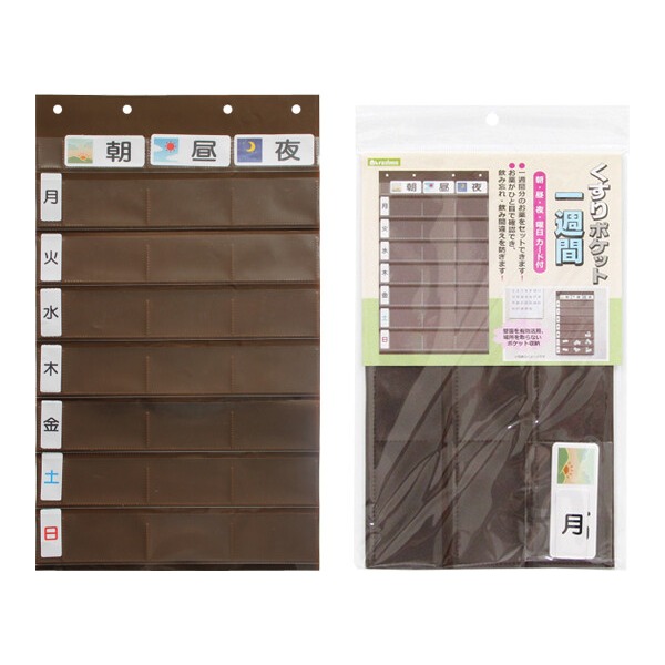 日本 一週藥物收納掛袋 21格 (早中晚) 藥物提醒 備忘掛袋 壁掛收納 藥盒 藥袋 慢性病/長輩適用 附星期卡-細節圖2