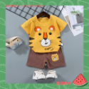 西瓜時光．韓版幼童夏季純棉短袖套裝-兒童上衣 兒童短褲 兒童T恤 幼兒短袖 兒童短袖上衣 男童 女童 寶寶上衣 純棉T恤-規格圖4
