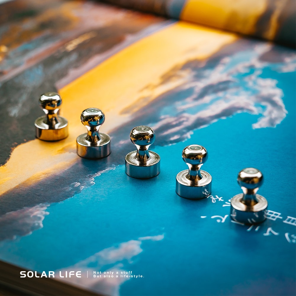 索樂生活 Solarlife 12x16mm 金屬強力磁鐵圖釘.圖釘磁鐵 磁圖釘 磁鐵掛勾 冰箱磁鐵 白板磁鐵-細節圖7