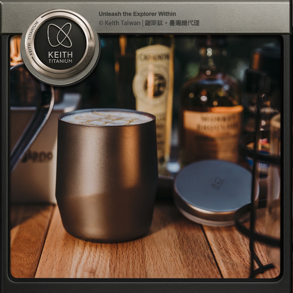 Keith 鎧斯鈦銀河雙層保溫杯 220ml / Ti3311.純鈦水杯 鈦咖啡杯 隔熱鈦杯 雙層露營杯 保溫馬克杯-細節圖4