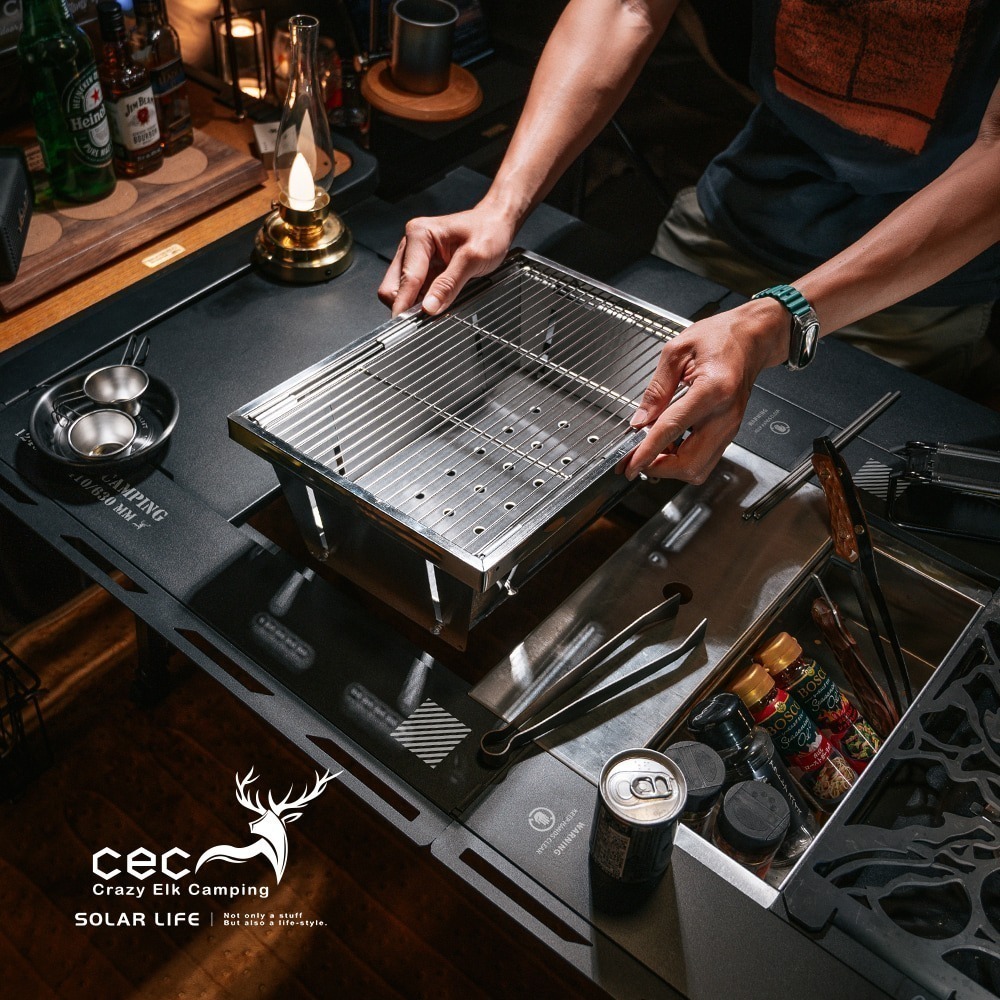 CEC風麋露 變形金剛系列 4.5單位桌.IGT系統桌 露營川桌 戶外井桌 鋁合金戰術桌 折疊蛋捲桌-細節圖6