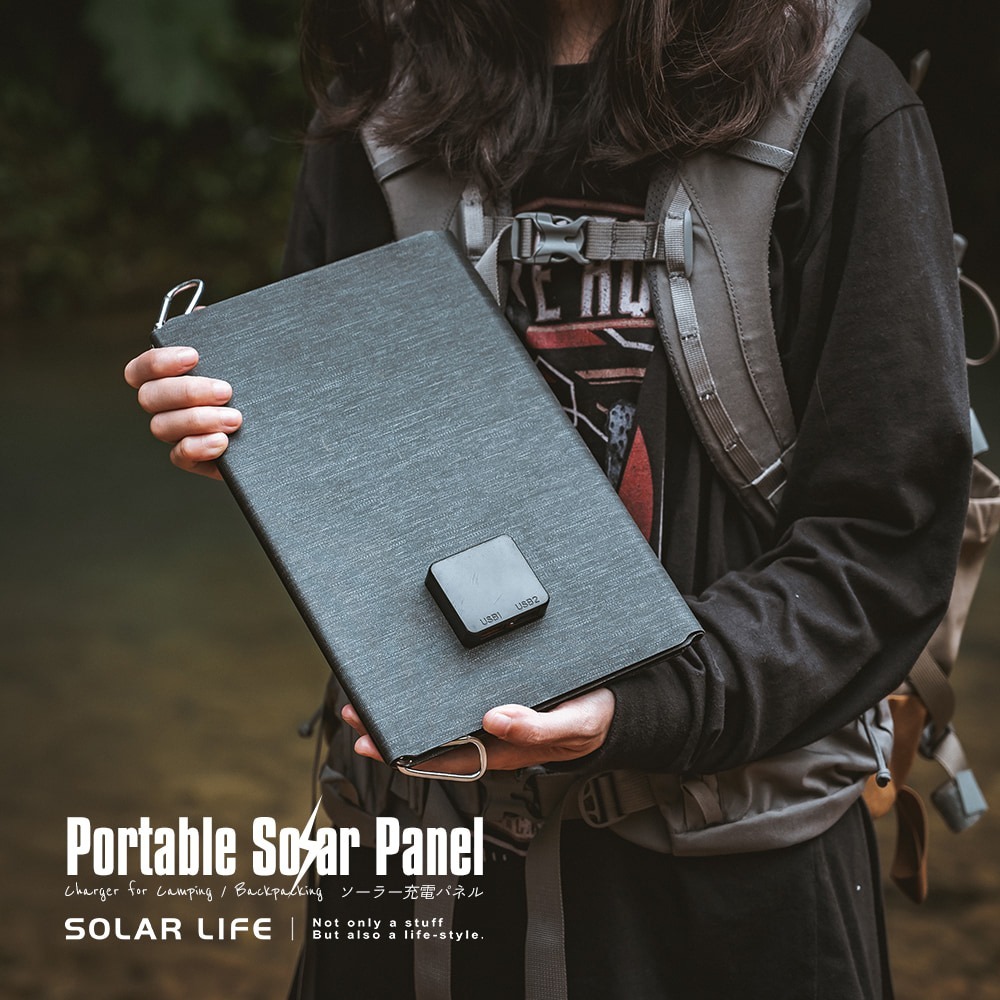 Solar Life 索樂生活 30W 折疊單晶太陽能充電板.太陽能充電器 光伏發電板 太陽能折疊包 發電板 電源折疊包-細節圖8