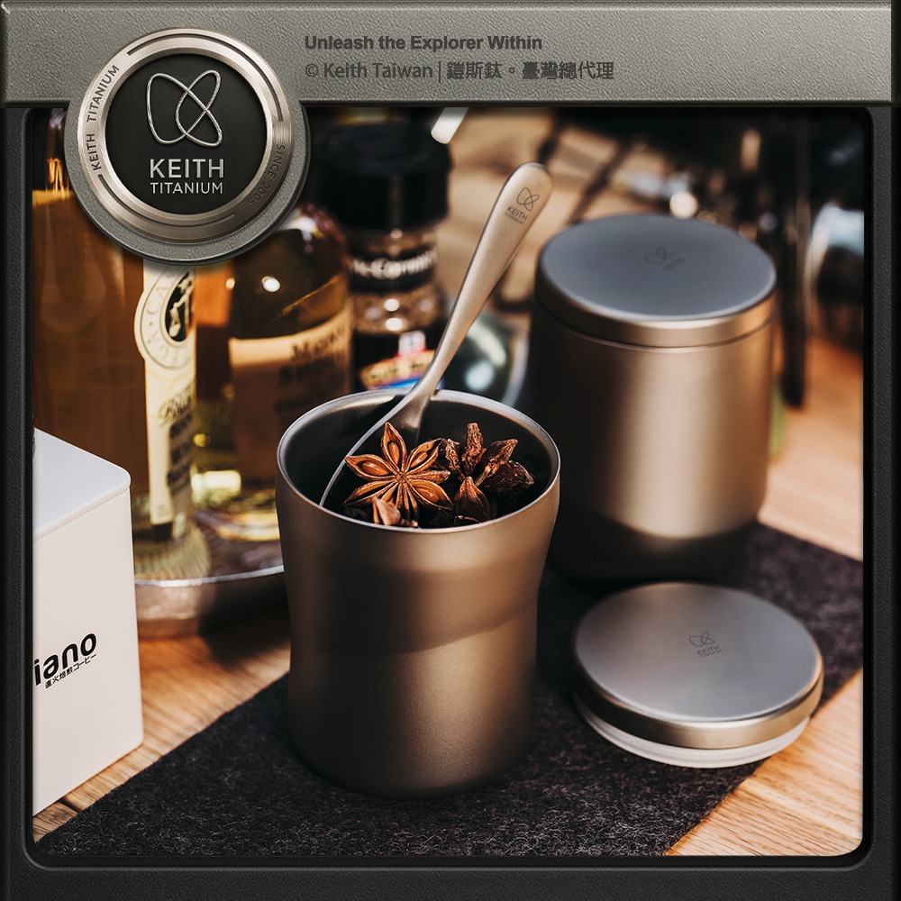 Keith 鎧斯鈦銀河雙層保溫杯 220ml / Ti3312.純鈦水杯 鈦咖啡杯 隔熱鈦杯 雙層露營杯 保溫馬克杯-細節圖3