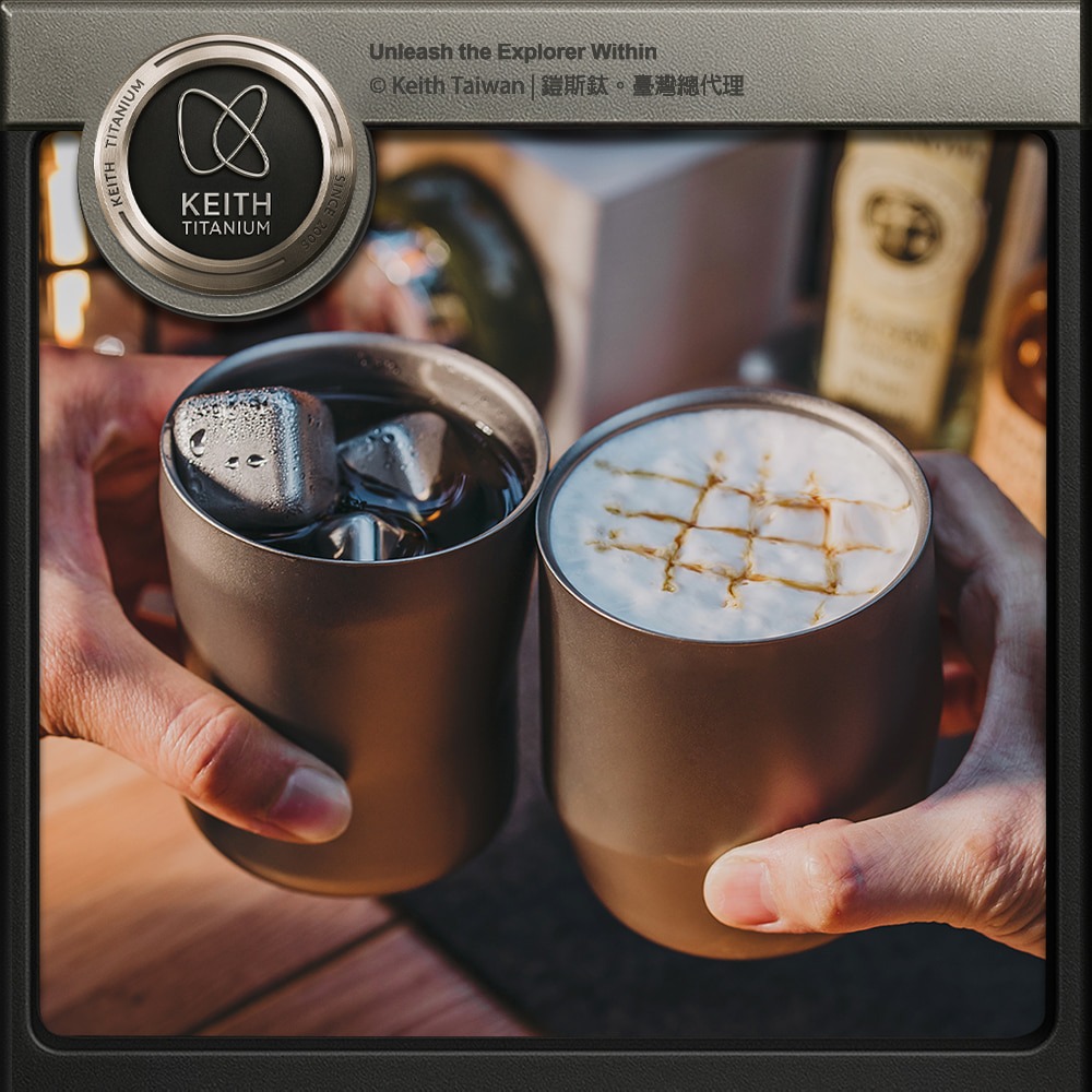 Keith 鎧斯鈦銀河雙層保溫杯 220ml / Ti3312.純鈦水杯 鈦咖啡杯 隔熱鈦杯 雙層露營杯 保溫馬克杯-細節圖7