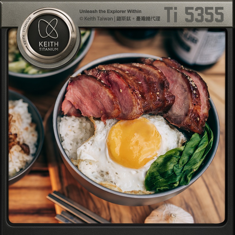 Keith 鎧斯鈦雙層鈦碗 850ml / Ti5355.雙層隔熱鈦碗 鈦金屬餐碗 飯菜湯麵碗 防燙防摔兒童碗 露營野炊-細節圖3