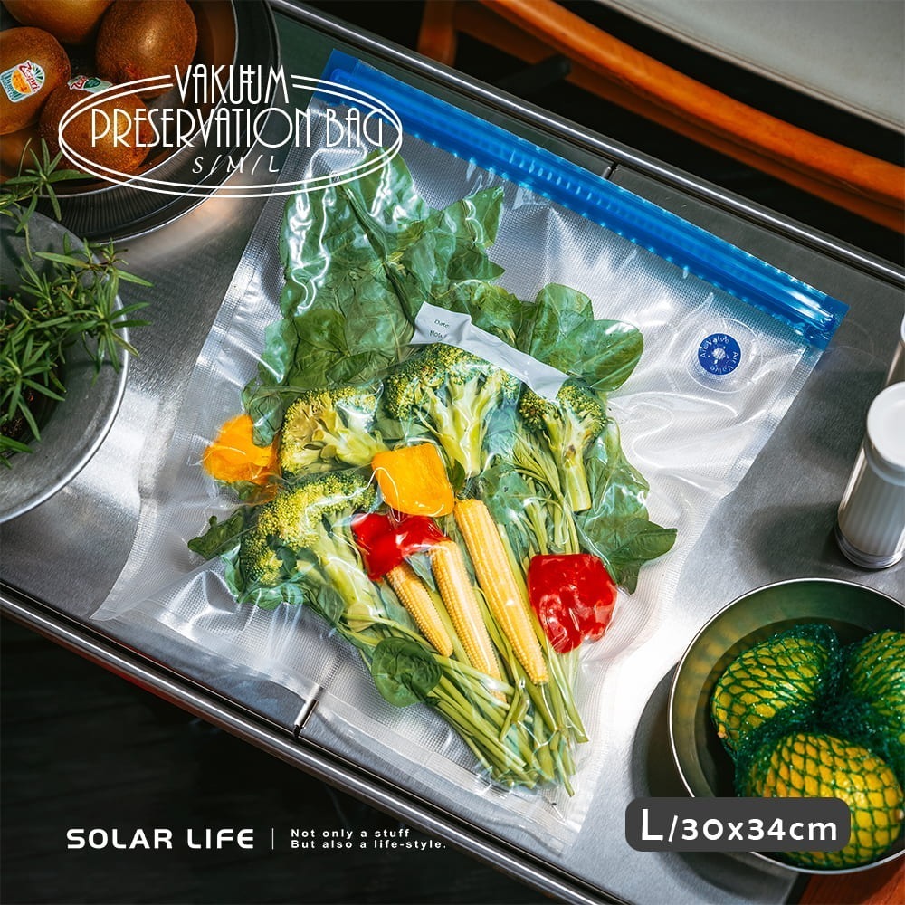 Solar Life 索樂生活 食品雙重真空保鮮袋.食物密封袋 真空夾鏈袋 舒肥真空袋 抽氣壓縮袋 蔬果真空包裝袋-細節圖10