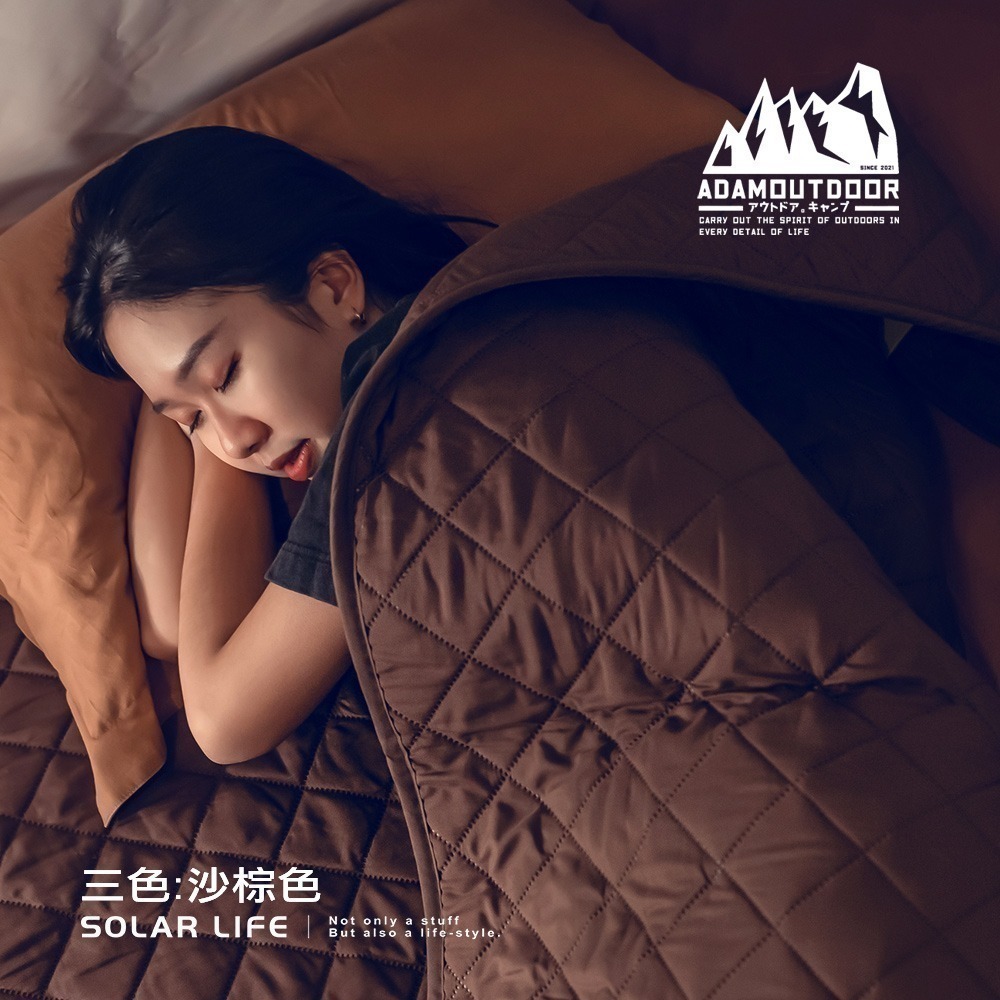 ADAMOUTDOOR OUTDOOR 恆溫節能雙人電熱毯 附收納袋.韓國電暖毯 露營電毯 溫電熱毯 保暖發熱墊-細節圖2
