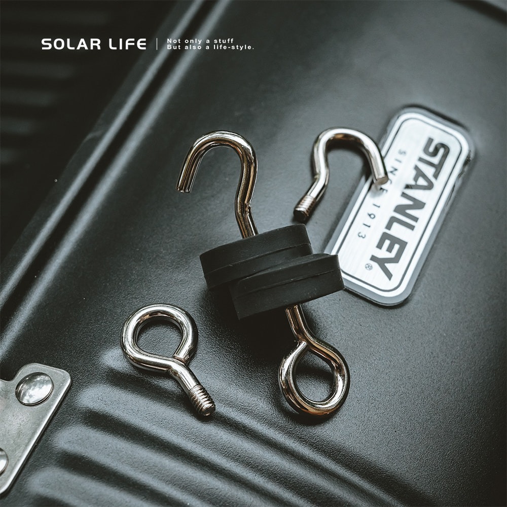 Solarlife 索樂生活 防刮包膠強磁掛勾+吊環套組 2in1.強力磁鐵 露營車用 強磁防刮 車宿磁鐵 吸鐵磁鐵-細節圖6