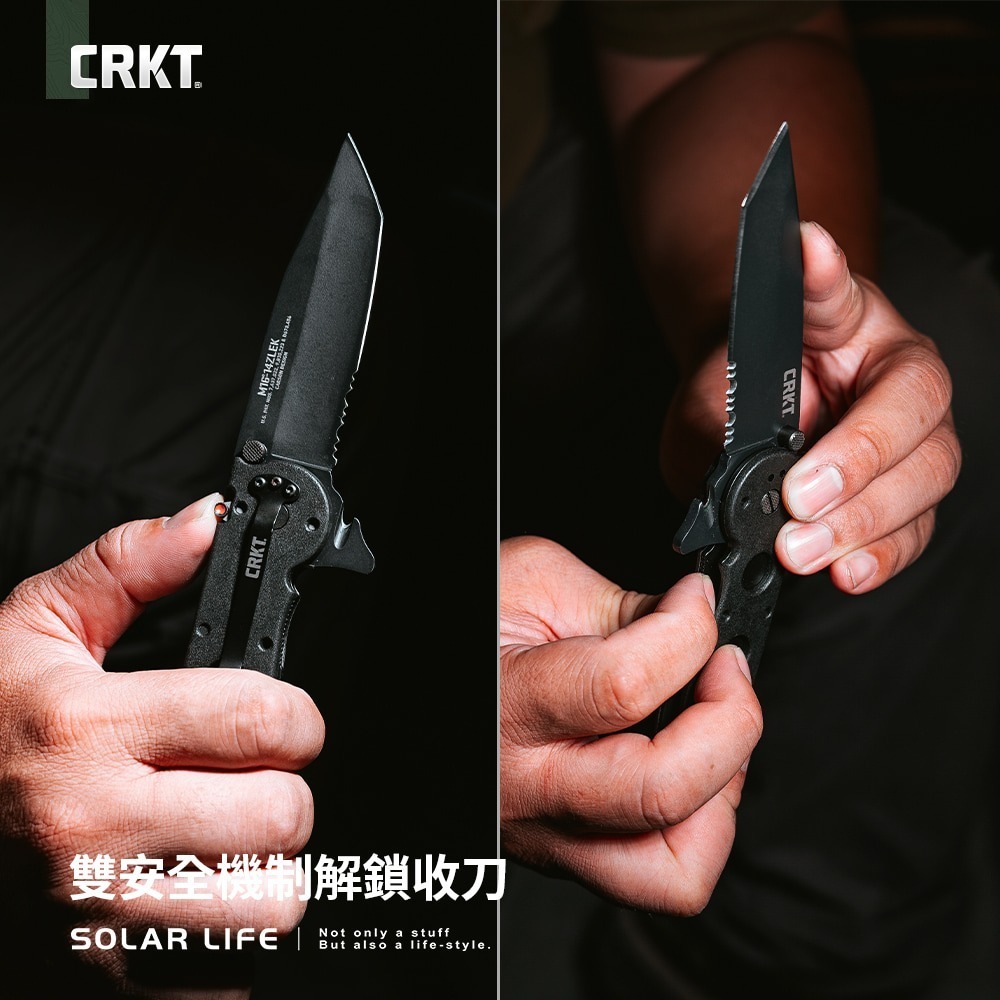 CRKT M16-14ZLEK 戰術折刀/半齒刃.不鏽鋼折刀 EDC口袋刀 隨身工具小刀 多用折疊刀具-細節圖7