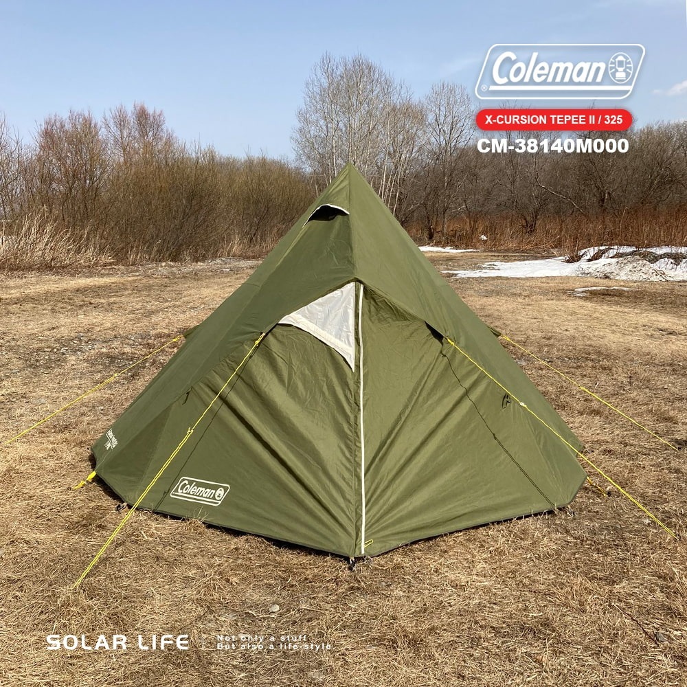 Coleman 橄欖山印地安帳325/CM-38140.印地安帳篷 3-4人家庭帳 金字塔帳 露營帳篷 六角帳篷-細節圖4