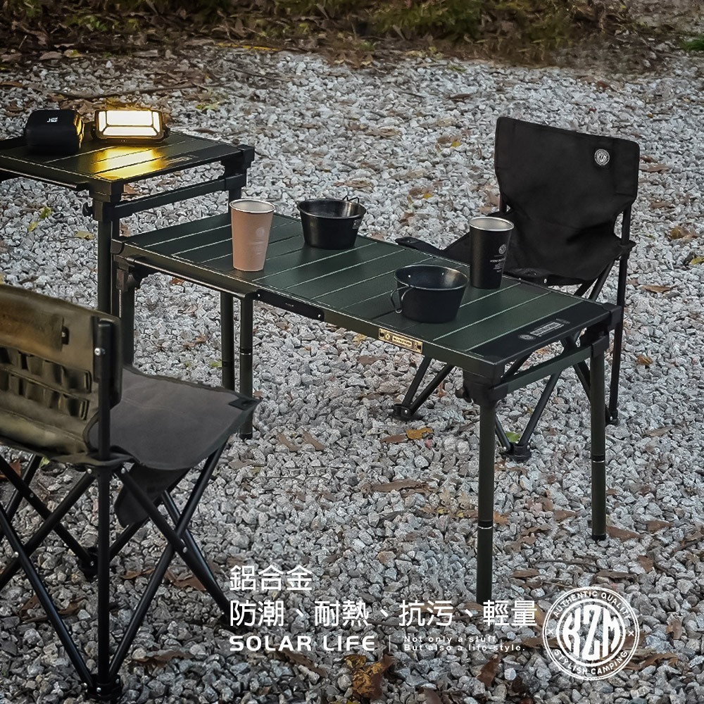 KAZMI KZM 工業風3單位輕量折疊桌.露營桌子 IGT桌小鋼桌 鋁合金折疊桌 野餐桌 三單位桌-細節圖2