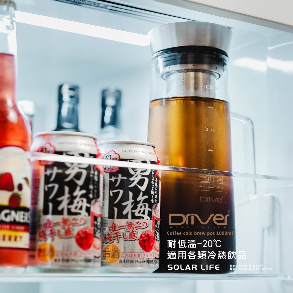 Driver 咖啡冷萃壺1000ml.冷萃咖啡壺 冰釀冷水壺 冷泡咖啡壺 冷萃壺冷泡壺 咖啡玻璃壺-細節圖2