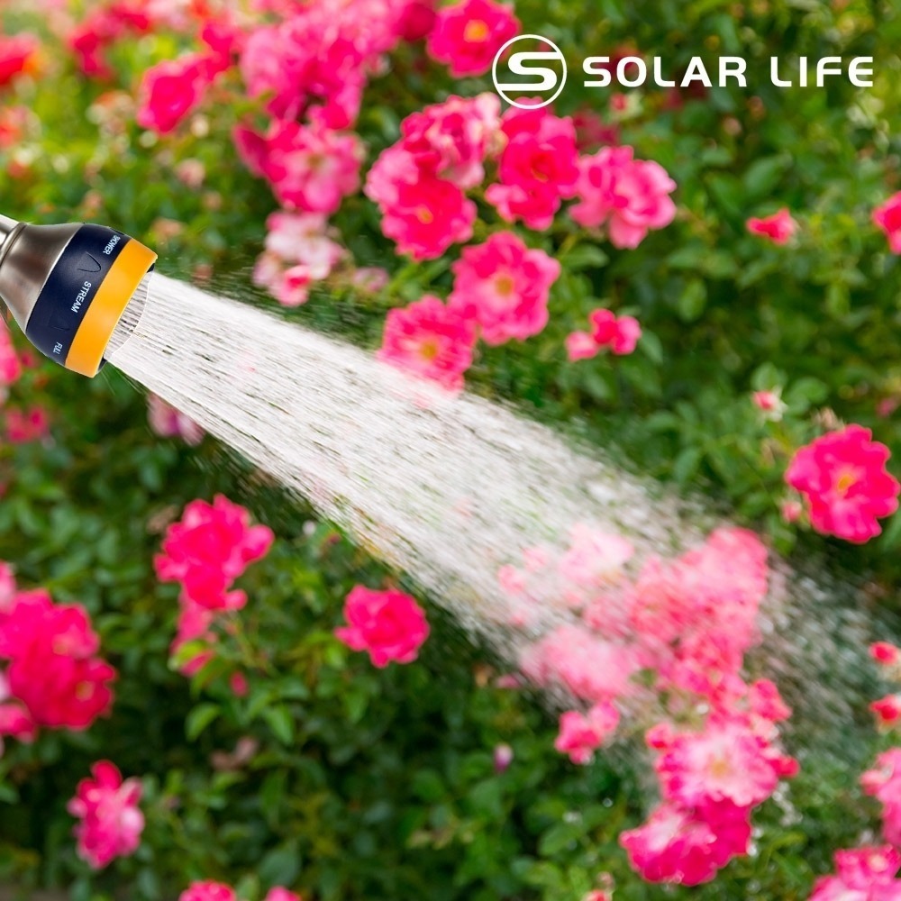 Solar Life 索樂生活 彈力加厚防爆洗車水槍3倍伸縮水管.澆花園藝水管 洗車伸縮水管 多功能七段式噴水槍-細節圖3