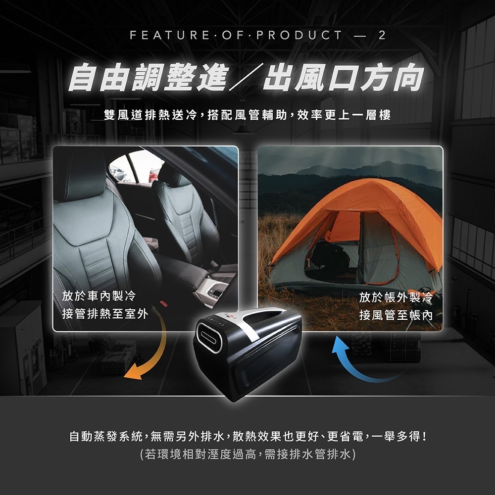 【限時購】HAWRIN 華菱手提可攜式移動冷氣 HPCS-110KA110T.車泊車宿 露營冷氣 移動式空調 帳篷冷氣機-細節圖3