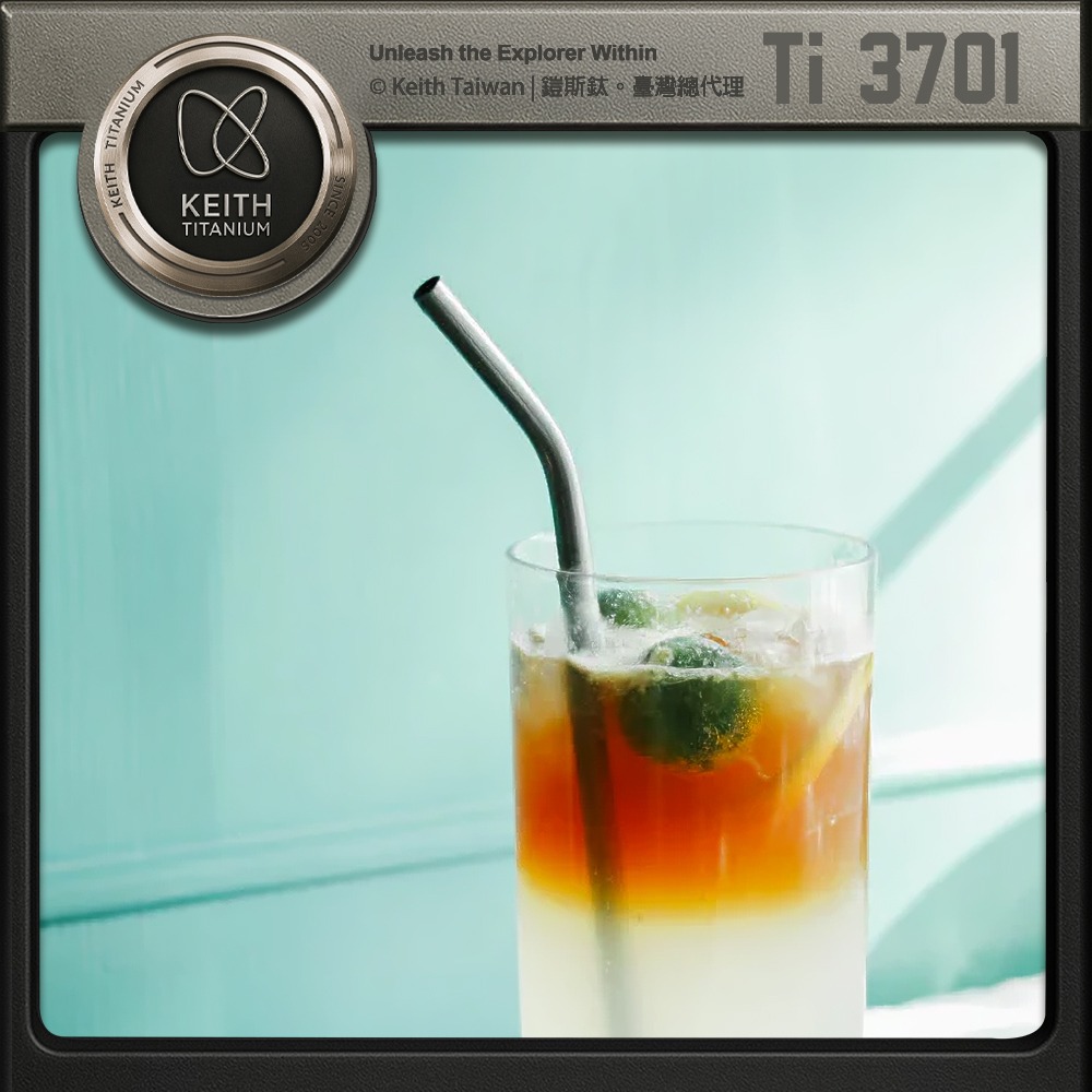 Keith 鎧斯鈦彎管鈦吸管 口徑7mm / Ti3701.環保吸管 飲料吸管 鈦細吸管 隨身長吸管 純鈦彎吸管-細節圖3